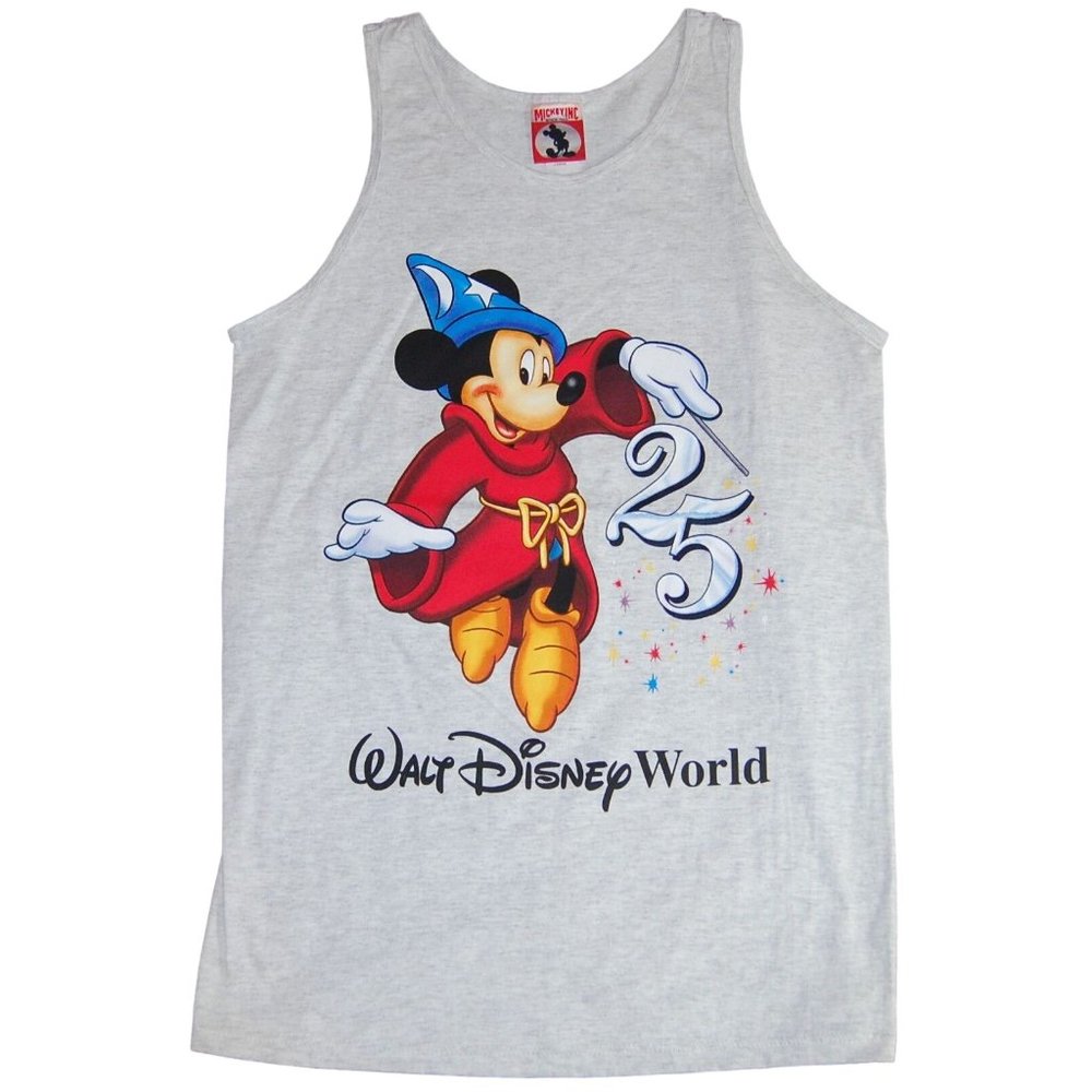 Vintage 1996 Mickey Inc Walt Disney World 25th Anniversary Large Tank Top Shirt